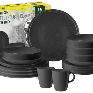 Melaminski servis Odette Double Black