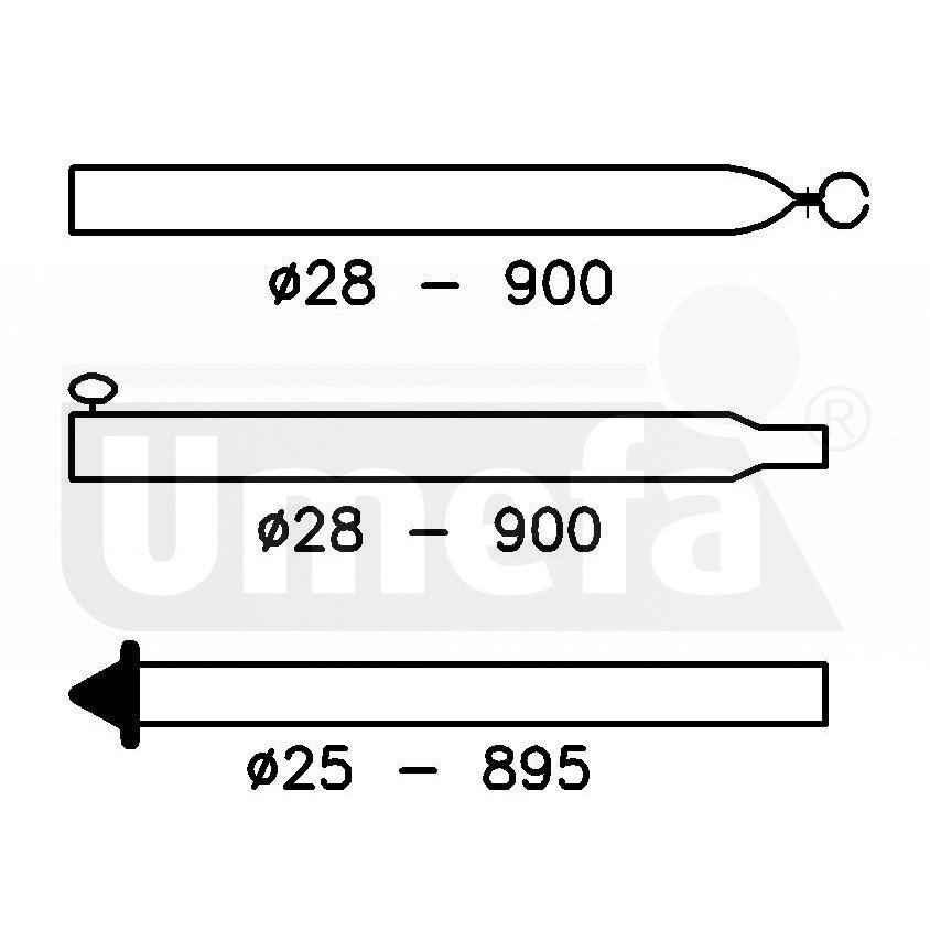 Šipka ALU uspravna orkan Umefa